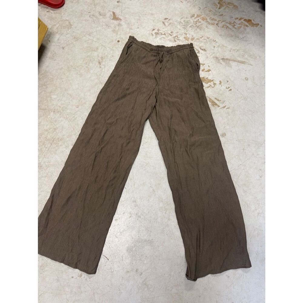 Zara Drawstring Brown Pants - Lounge - WORN ONCE - Size XS - Pockets